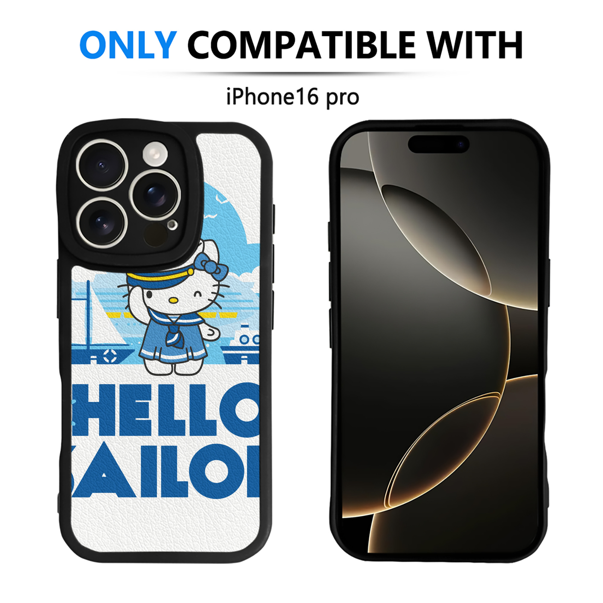 （画像用） Hello Kitty ハローキティ 【iPhone 16シリーズ対応】シリコンスマホケース（レザー調） 材質：シリコン